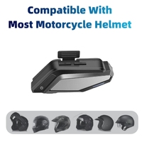 Casque sans fil Smartgoor L8 BT 5.3 IP65 étanche avec suppression du bruit CVC, commande vocale, réponse automatique pour moto
