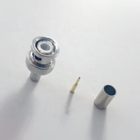 Connecteur coaxial BNC mâle étanche à sertir pour câble LMR240, prix usine, pour antenne CCTV et câble électrique RF