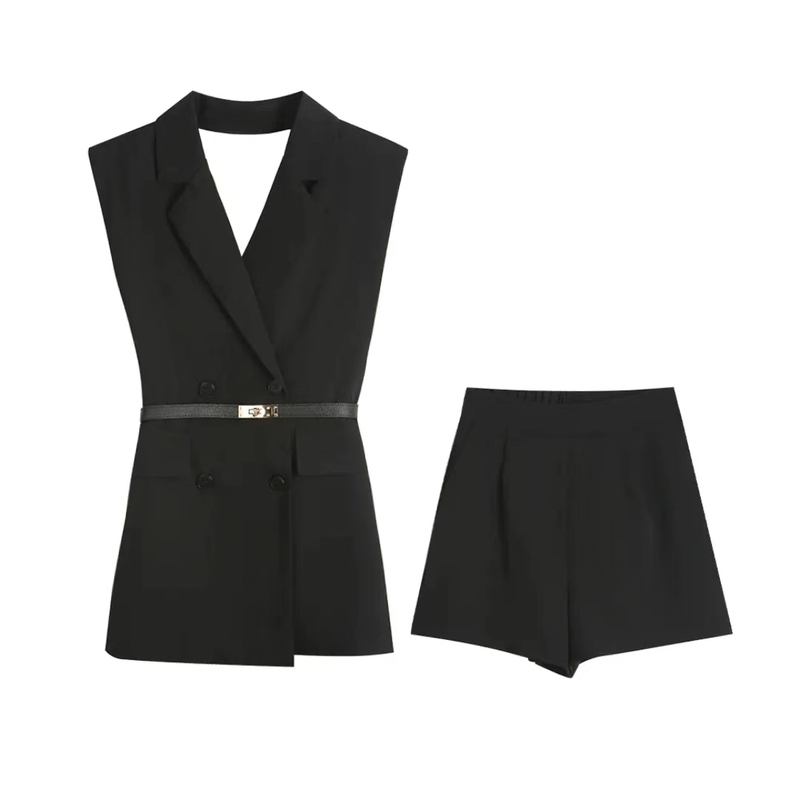 Women s Striped Halter Neck Vest