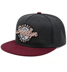 Casquette Snapback brodée Brooklyn Barber Shop, casquette de baseball vintage à visière plate, streetwear hip hop, casquette de barbier - Product Image 5