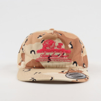 Casquette de sport personnalisée en gros à 5 panneaux, visière plate, motif camouflage désert, logo brodé, unisexe, snapback, streetwear, performance, tropical