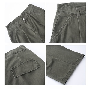 Pantalon cargo homme Maillard tons terre, style japonais vintage délavé, multi-poches, coupe large, décontracté, streetwear, <span class=keywords><strong>City</strong></span> Boy - Product Image 2