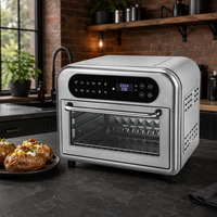 Four à convection numérique professionnel 12L avec fonction friteuse à air et grille-pain, idéal pour la pâtisserie à domicile, fonctions de cuisson multiples, four à air compact avec plateau