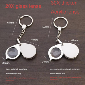 Chất lượng cao xách tay 20x HD Glass Keychain <span class=keywords><strong>Magnifier</strong></span> có thể gập lại thiết kế để đọc in nhỏ bán buôn - Product Image 6