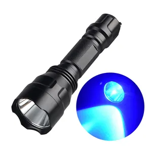 Chống Nước 395nm Blacklight LED Torch UV Flashlight 18650 Để Phát Hiện Amber Scorpion Tiền Cho Mỗi Nước Tiểu