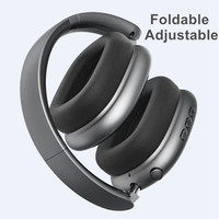 Headset Nirkabel Grosir Mode Ganda ANC Over Head dengan Headband yang Dapat Disesuaikan, Driver Dinamis Berkabel+Nirkabel untuk Perjalanan