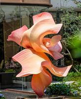 Sculpture de lotus en acier inoxydable à vendre, sculpture de fleur de lotus en métal avec statue de lotus, matériau en acier inoxydable 304