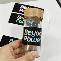 Kişiselleştirilmiş Holografik Yağ Geçirmez Dayanıklı Vinil Yapışkanlı Etiket Çevre Dostu Laboratuvar Şişe Etiketleri 3ml/5ml/7ml/10ml Cam