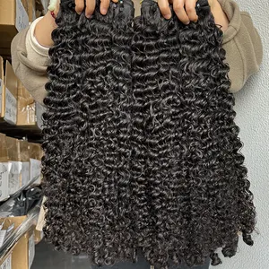 Raw Vietnamese Human Hair Hair Wholesale Vendors Cuticle Aligned Burmese Kinky Curly Cambodian Hair Bundles