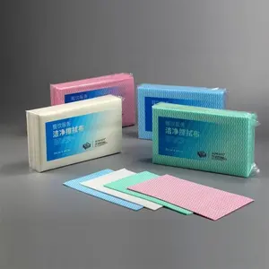 Restaurant kitchen Daily use printing reusable antibacterial foodservice lint free wipes magic cleaning cloth
