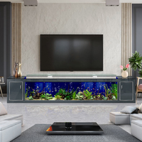 Meuble TV ultra-blanc avec aquarium ouvert pour poissons rouges, salon, nouvelle collection 2025, grand modèle écologique sans eau, Dragon Doré