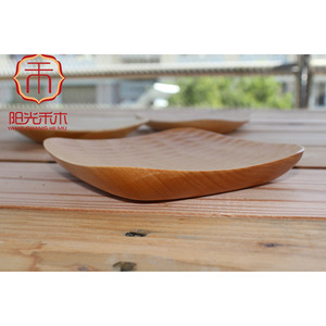Bandejas de servir de madera triangulares y cuadradas de madera de haya hechas a mano para aperitivos, frutas, pasteles, café, té, comidas, hoteles - Product Image 3