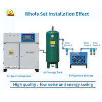 Compresseur d'air à vis de haute qualité 8bar10Bar 37KW 50HP 380V 220V en stock 15HP 20HP 30HP rotatif PM VSD faible bruit avec sécheur