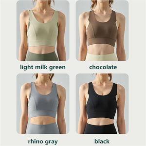 YISHENHON Fashion Outdoor Sports Adjustable Buckle Workout Women Push up <strong>Busty</strong> Yoga Custom Underwear Shockproof Gym Padded <strong>Bra</strong> - Product Image 6