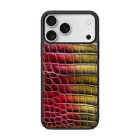 Coque de téléphone en cuir de crocodile véritable de haute qualité pour iPhone 18 17 Air – Vente en gros