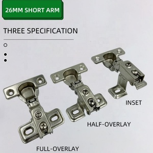 Soft Close Hydraulic Short Arm Hinge 26 mm Small Cabinet Hinge for Thin Door Panel Furniture-for <b>Kitchen</b> Living Room School Use - Product Image 3