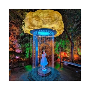 ไฟประดับรูปเมฆ LED สีสันสดใส พร้อมเอฟเฟกต์น้ำตก ฝน ฟ้าร้อง สายฟ้า แสงสี 3 มิติ แบบอินเทอร์แอคทีฟ - Product Image 1