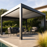 Jiake Motorisierte Lamellenpergola mit Aluminiumdach für Garten, Terrasse, Villa, CE SGS OEM Großhandel Fabrik