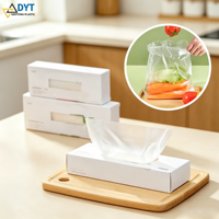 Sac en plastique transparent à ouverture plate de type extractible pour le stockage des aliments