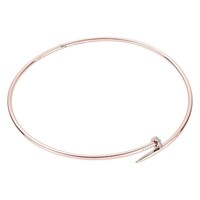 Collier ras du cou en cristal pour femme, design fin en forme de clou, empilable, or et argent, bijou de mode minimaliste, cadeau