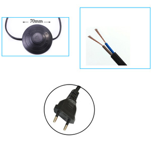 Cordon d'alimentation marche/arrêt de 1.8m avec câbles 2Pin prise EU/US pédale interrupteur fils d'extension couleur noire pour bricolage LED suspension lampadaire - Product Image 2