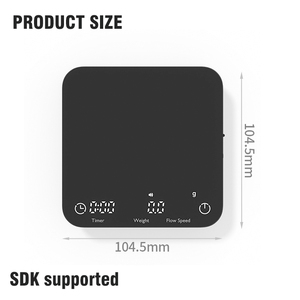 미니 휴대용 목재 자동 타이밍 LED 디스플레이 전자 충전식 에스프레소 디지털 커피 저울 - Product Image 3