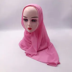 도매 일반 쉬폰 목도리 이슬람 이슬람 Abaya Telekung hijab tudung 목도리 쉬폰 shawls 및 스카프