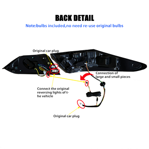 Feu arrière LED à lentille rouge 12V universel, mise à niveau Plug & Play, étanche, pour Toyota Camry 2018-2022 - Product Image 4