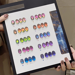 AILANUO 10-color Aurora Illusion Cat Eye Gel Nails Polish <b>Magnetic</b> Cat Eye Gel Polisher Professional Nail UV Gel - Product Image 3