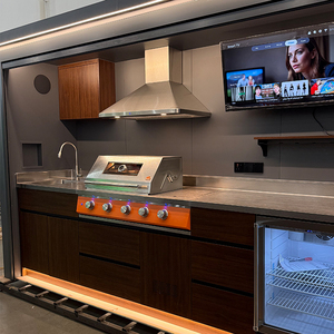 Casa Piscina Esterna Moderna di Lusso 2026 con Mobile Cucina in Acciaio Inox per Barbecue a Gas e Accensione Elettronica del Tettoio - Product Image 2