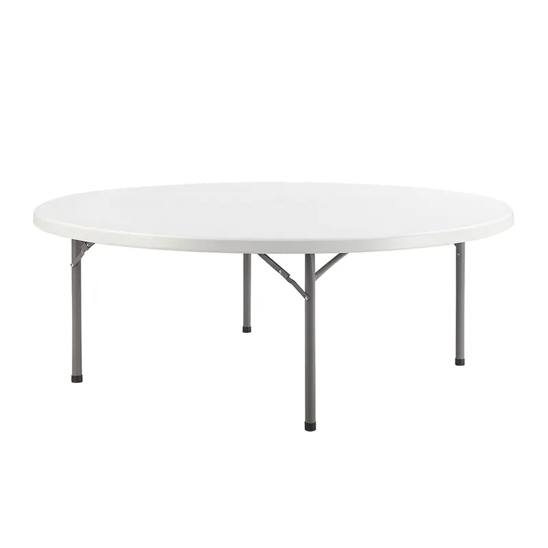 Уличный пластиковый обеденный стол на 8 мест из полиэтилена высокой плотности, недорогой круглый обеденный стол для вечеринки, мероприятия, Набор круглых обеденных столов на 8