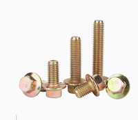 M5 M6 M8 M10 M12 M14Jaune Laiton Rouge Cuivre Nickel Étamé Hexagone Bride Boulon DIN6921