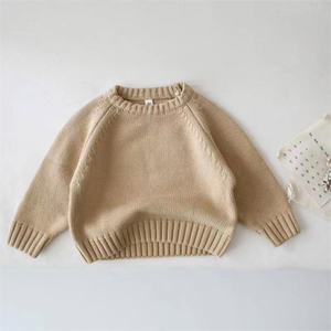 Vente en gros de tricots d'hiver pour tout-petits pulls en coton et <span class=keywords><strong>laine</strong></span> pour enfants pour garçons et filles Style décontracté Motif solide Caractéristiques chaudes pour les nouveau-nés - Product Image 2