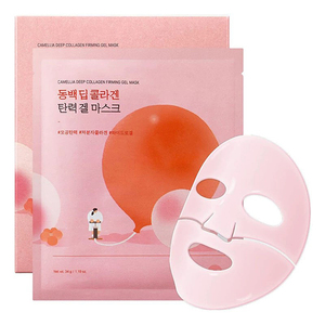 Camellia Deep Collagen V Lifting Gel Mascarilla Hoja 4ea Vegano Orgánico Vitamina C Té Verde Blanqueamiento Hidratante Antienvejecimiento - Product Image 5