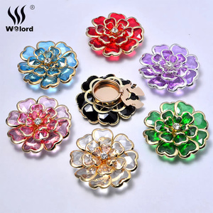 Welord 2026 Fashion Metal Zinc Alloy Plating Rhinestone Covers Women Butterfly Diamond Heart Floral Mushroom Shirt Button Cover - Product Image 1