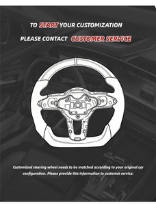 Suit for Dodge Carbon Fiber Car Steering Wheel <strong>Interior</strong> <strong>Accessories</strong> for SRT Charger Challenger Hellcat Customized LED Install - Product Image 5