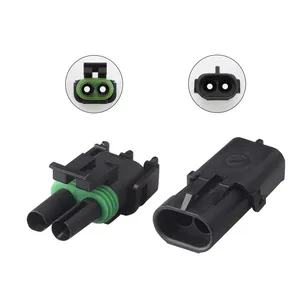 2.5mm female 2 pin waterproof electrical connector male and female plug motorcycle delphi injector socket 1215792 For GM