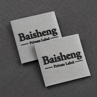 Étiquettes tissées uniques en gros, étiquettes privées, logo en silicone 3D, patch textile recyclé, étiquettes tissées pour vêtements