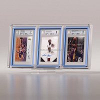 Support de Présentation de Cartes de Collection en Acrylique Anti-UV Personnalisé pour Cartes Gradées 3, Présentoir de Bureau pour Cartes de Jeu, de Sport et de Collection