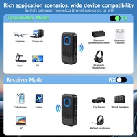 Transmitter Receiver Bluetooth Laris untuk TV, Adaptor Audio Nirkabel 3.5mm Aux dengan Daya Tahan Baterai Lama untuk TV, Speaker Mobil, PC