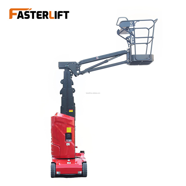 FASTER LIFT Adjustable Working Height 10m-58m Vertical Mast Boom Lift 200-450kg Capacity Mobile Man Lifter
