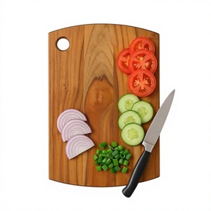 Tabla de Cortar de Madera para Verduras y Frutas, Antibacteriana, Duradera, Libre de BPA, Antideslizante, Tabla de Picar para Cocina - Product Image 1