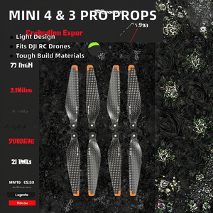 Специальные пропеллеры из углеродного волокна для Mini 4 Pro и Mini <span class=keywords><strong>3</strong></span> Pro RC дроны дропшиппинг совместимые аксессуары - Product Image 2
