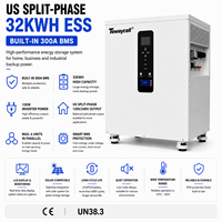 Système d'énergie solaire 8kWh 16kWh 32kWh avec onduleur 12kW, batterie LiFePO4, CAN USA, 6 unités en parallèle, remplacement de générateur