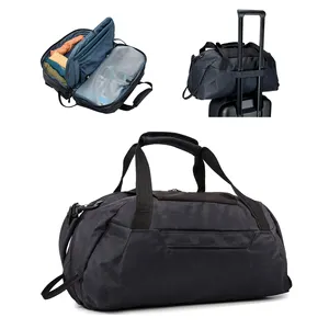 Duffle bolsa de viagem dobrável de nylon, impermeável, com logotipo personalizado, para homens e mulheres