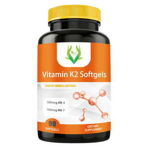 Gélules de calcium et de vitamine K2 de haute pureté pour la santé osseuse et les compléments alimentaires pour les articulations - Product Image 1