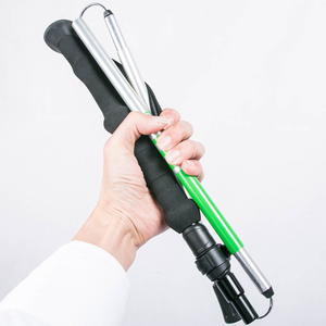 Bâtons <span class=keywords><strong>de</strong></span> <span class=keywords><strong>ski</strong></span> pliables en alliage d'aluminium pour l'alpinisme, les sports <span class=keywords><strong>de</strong></span> plein air, l'utilisation hors route, télescopiques à cinq sections rétractables - Product Image 1