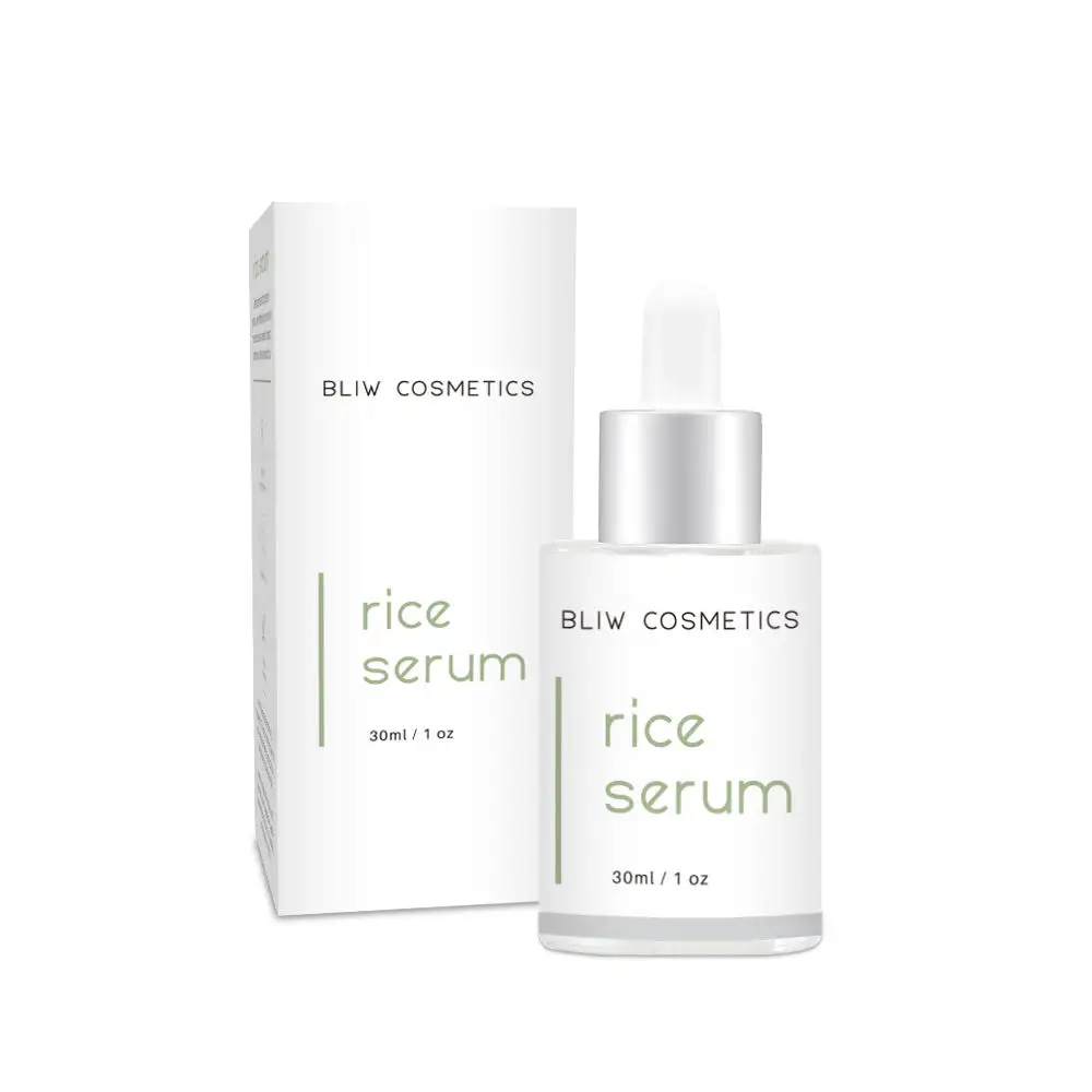 Private Label Rice Skin Care Set Rice Serum Hyaluronic Acid Skin Care Reduce Fine Lines Nourishing Brightening Skin