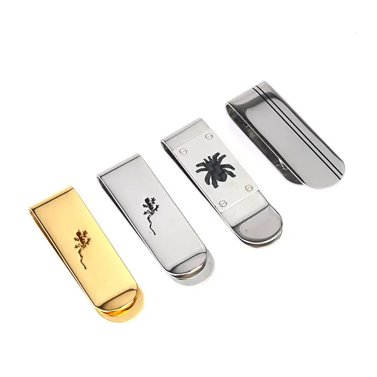 Manufacture OEM Metal Money Clip Cash Money Clip Holder With Personalized Logo Silver Money Clips