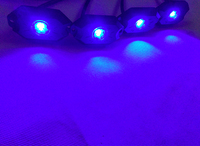 Accesorios para Automóviles, Luz LED Todoterreno de 9w, Color Azul Puro, Ámbar y Blanco, Luz LED para Debajo del Automóvil, para Camioneta